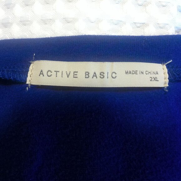 Active Basics Long Sleeve Royal Blue Tunic 2X - Picture 3 of 4